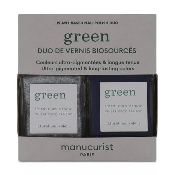 Manucurist Nail Navy Blue 15ml Glitter 15ml Nail Polish Set Vegan Friendly