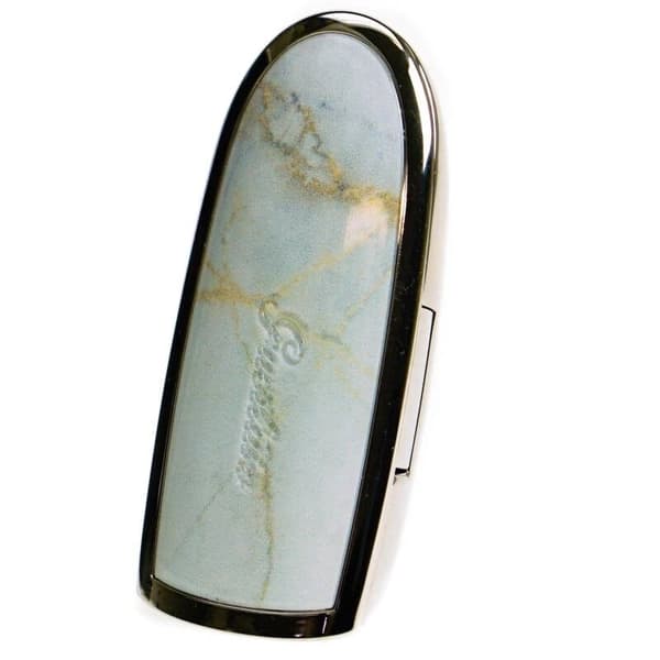 Guerlain Marble Lipstick Case Rouge G Minimal Chic With Double Mirror Cap -