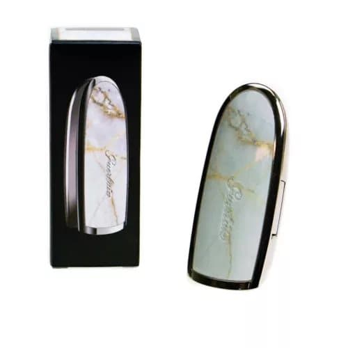 Guerlain Marble Lipstick Case Rouge G Minimal Chic With Double Mirror Cap -