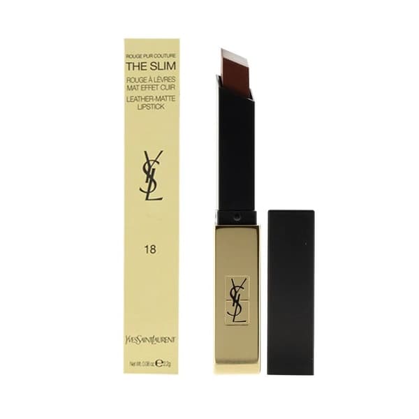 YSL Red Rouge Lipstick ‘The Slim’ 18 Reverse Red Long Lasting Flawless Precision