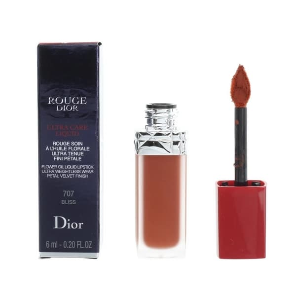 Dior Red Lipstick Rouge Ultra Care Liquid 707 Bliss Matte Lip Stick -