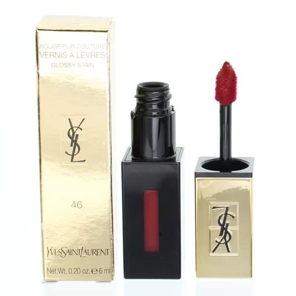 Yves Saint Laurent Red Liquid Lipstick Stain Rouge Pur Couture 46 Rouge Fusain