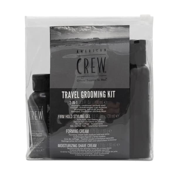 American Crew Men’s Groom Kit Shampoo Shaving Cream Face Cream Hair Gel Set