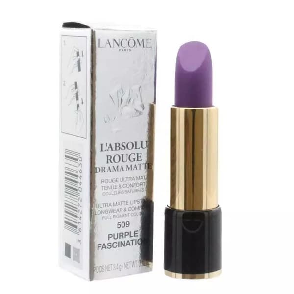 Lancome Purple Lipstick L’Absolu Rouge Drama Matte 509 Purple Fascination -