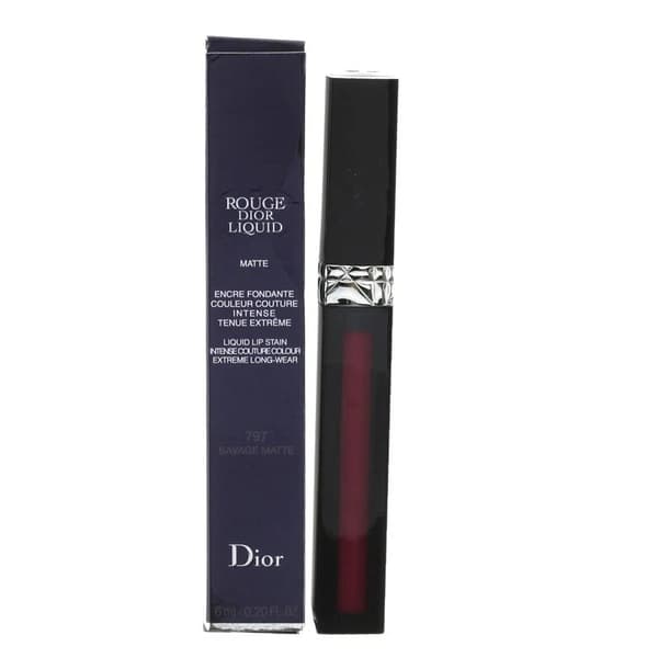 Dior Rouge Pink Lipstick Matte Liquid Lip Stain 797 Savage Matte - Brand