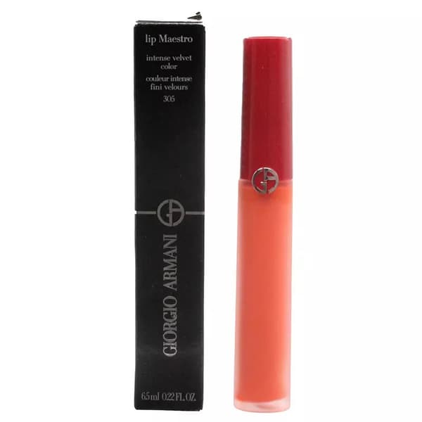 Giorgio Armani Orange Lipstick Lip Maestro Velvet Liquid Lip Stick 305 Tangerine