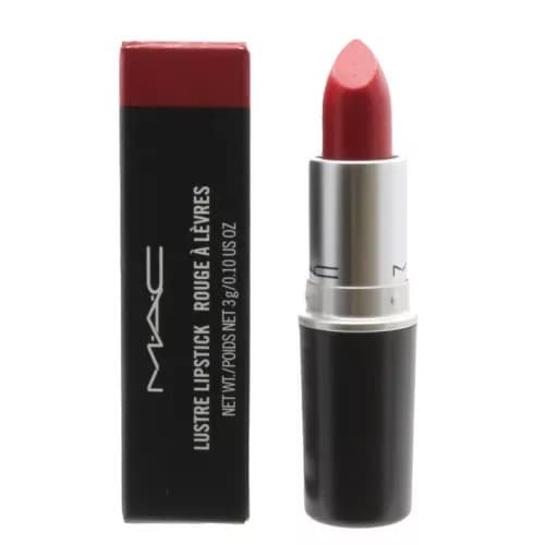 MAC Red Lipstick Lustre 502 Cockney Gloss Lip Stick Hydrating MAC Makeup