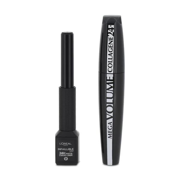 L’Oreal I Am Worth It Cosmetic Set with Eyeliner Mascara Lipstick
