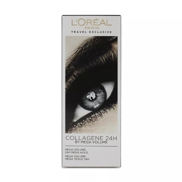 L’Oreal Mega Volume Collagene 24h Black Mascara Twin Pack + Free Eyeliner