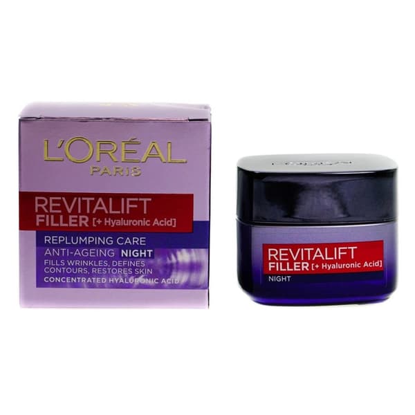 L’Oreal Revitalift Filler Night Cream 50ml Anti-Ageing Deep Replumping –
