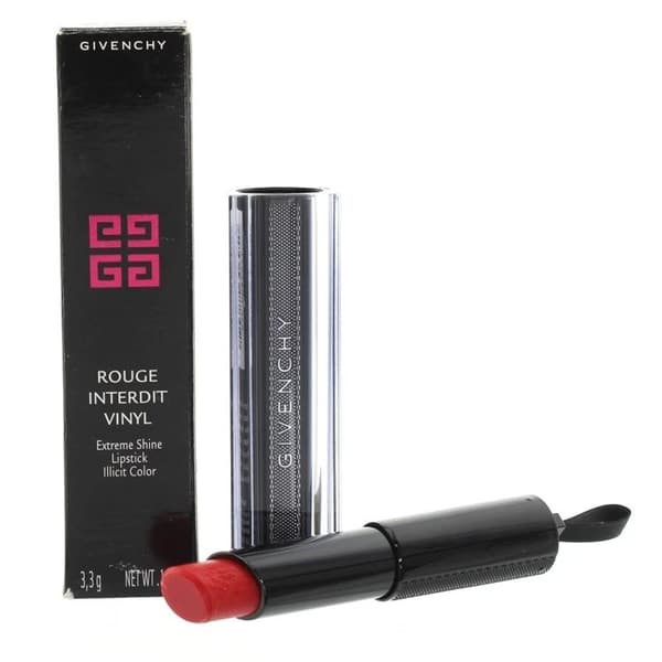 Givenchy Red Lipstick Rouge Interdit Vinyl 11 Rouge Rebelle Gloss Lip Stick