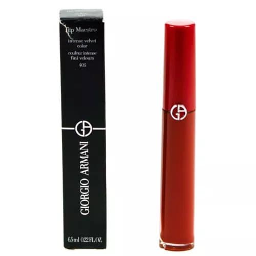 Giorgio Armani Red Liquid Lipstick Lip Maestro Velvet 405 Sultan Lip Stick Matte