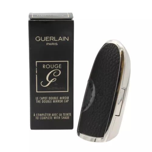 Guerlain Rouge G Lipstick Case Perfect Black With Double Mirror Cap -