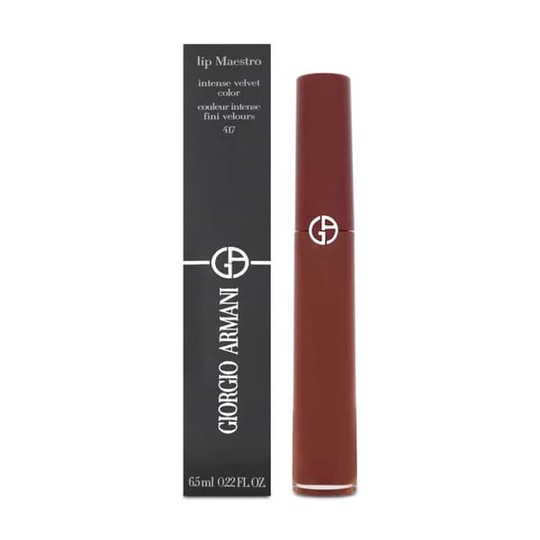 Giorgio Armani Lipstick Lip Maestro 417 Blaze Satin Red Lip Stick Long Lasting
