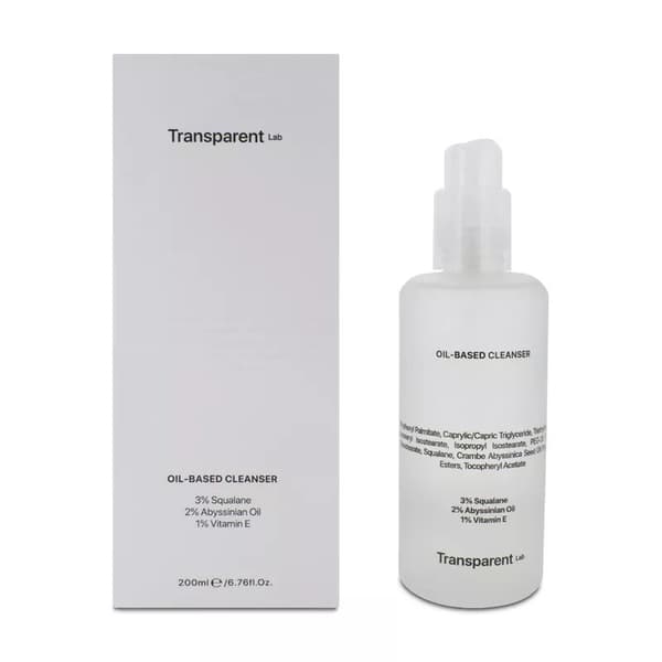 Niche Beauty Transparent Lab Oil Based Cleanser 200ml Unfiltered Make up Remover