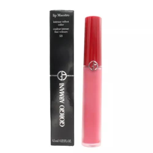 Giorgio Armani Pink Liquid Lipstick Lip Maestro Velvet 521 Peony Lip Stick