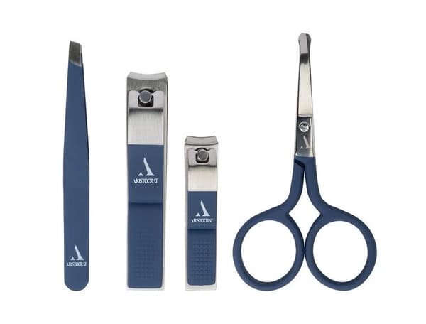 Aristocrat Nail Care Set Nail Clippers Nail Scissors Tweezers - Blue