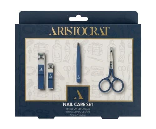 Aristocrat Nail Care Set Nail Clippers Nail Scissors Tweezers - Blue