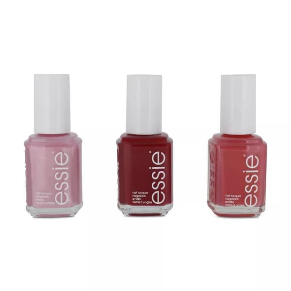 Essie Nail Varnish Gift Set 3 x 13.5ml Red Pink Coral Nail Polish Gift Set
