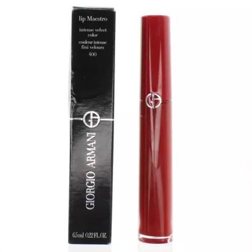 Giorgio Armani Red Lipstick Lip Maestro Intense Color 400 Liquid Lip Stick -