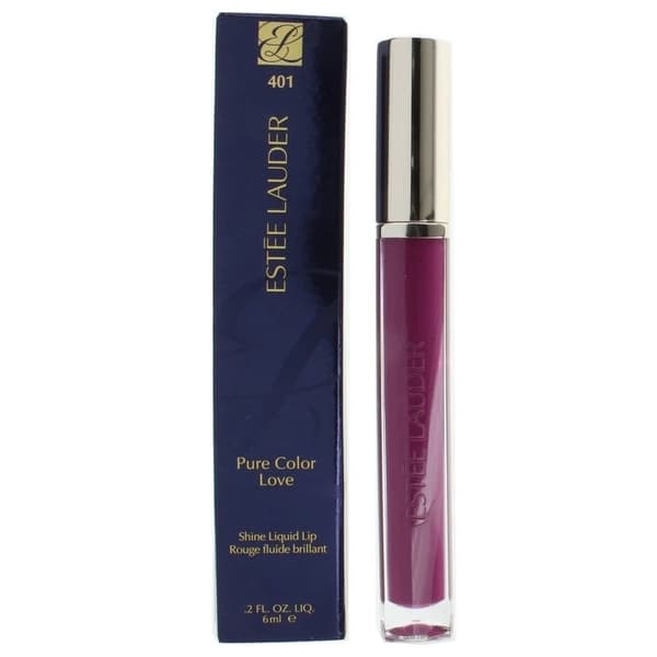 Estee Lauder Red Lip Gloss Pure Colour Love Shine Liquid 401 Grape Addiction