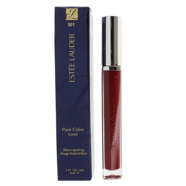 Estee Lauder Red Lip Gloss Pure Colour Love Shine Liquid 301 Burning Kiss