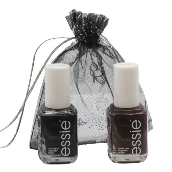 Essie Black Nail Polish Gift Set Carry On 104 Plum Nail Varnish 88 Licorice