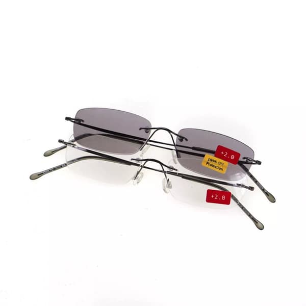 Cheap Reading Glasses +2.0 Clear & Medium Tint 2 Pair Pack - Lightweight -