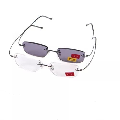 Cheap Reading Glasses +2.0 Clear & Medium Tint 2 Pair Pack - Lightweight -