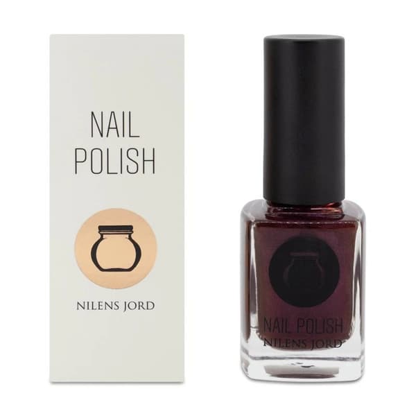 Nilens Jord Red Nail Polish No 6604 Blackberry Nail Varnish Wide Brush