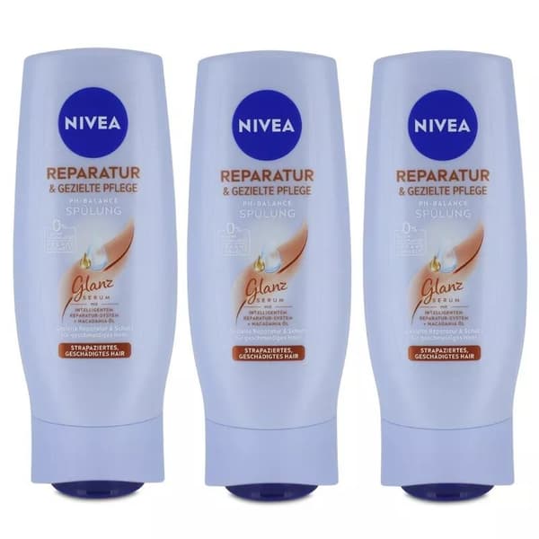 Nivea Repair & Targeted Care Mild Conditioner Hair Repair Treatment 200ml X 3