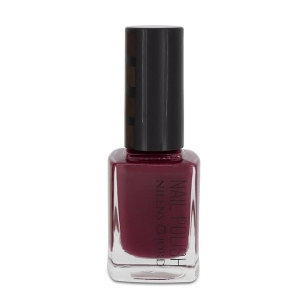 Nilens Jord Red Nail Polish No 690 Deep Cheri Nail Varnish Wide Brush