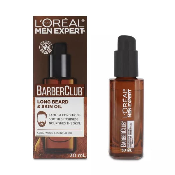 L’Oreal Men 30ml Expert Barber Club Long Beard and Skin Oil with Essential Oils