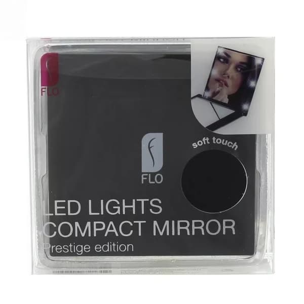 Flo Mirror LED Lights Black - Ladies Makeup Travel Mirror