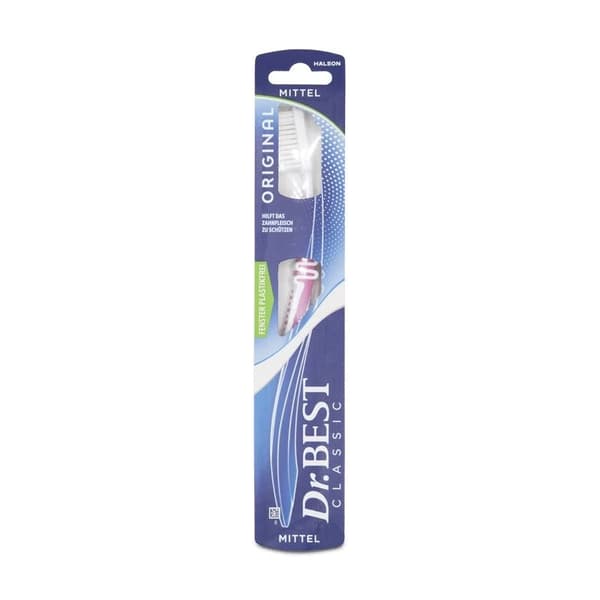 Adult Toothbrush Classic Original Medium Bristles Pack of 3 By Dr. Best
