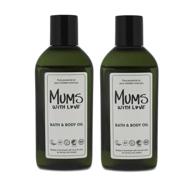 Bath & Body Oil 100ml x 2 For Family Hydration Nourishment Vegan Mums with Love