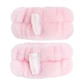 Miniatyrbild 3 av 3: Brushworks Wash Bands Microfibre Wristbands Face Wash Mess Free Cleaning - Pink