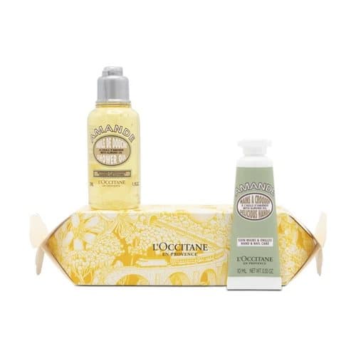 L’Occitane Almond Shower Oil 35ml & Hand Cream 10ml Firecracker Set