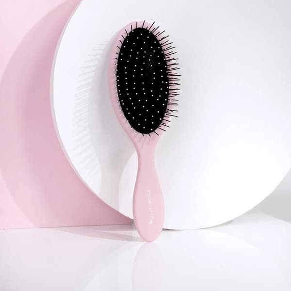 Brushworks Pink Hair Brush Professional Oval Detangling Hairbrush