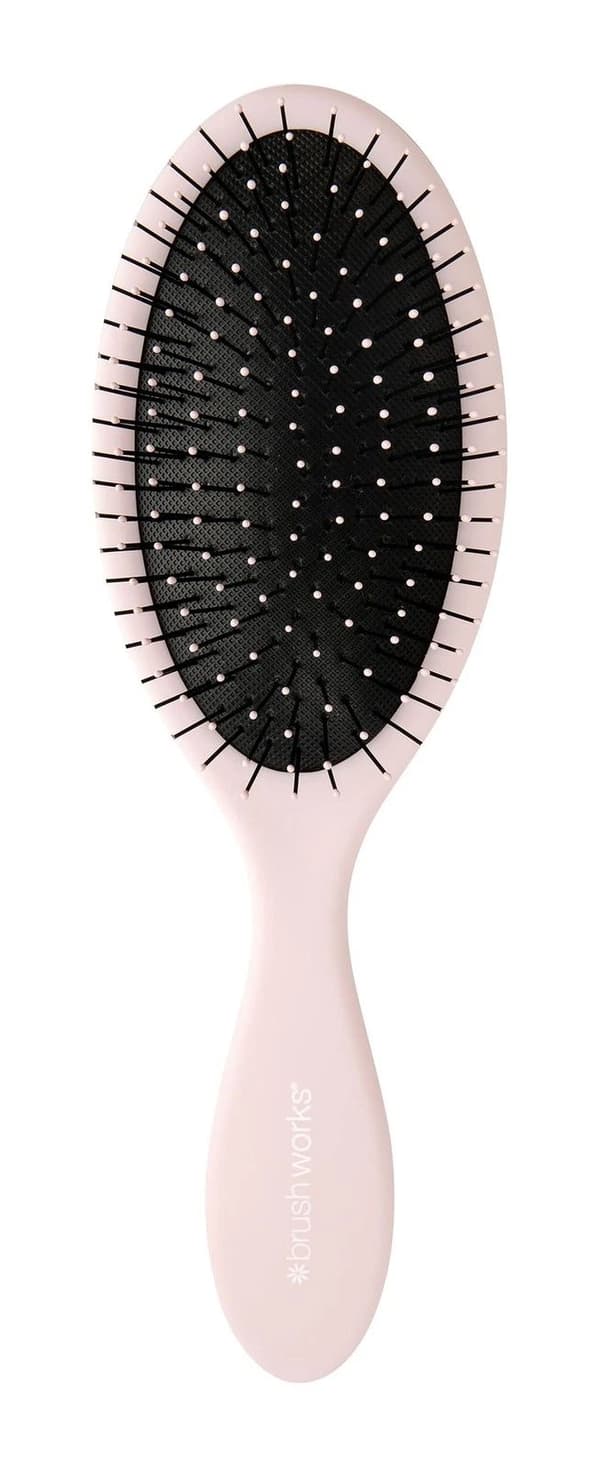 Brushworks Pink Hair Brush Professional Oval Detangling Hairbrush