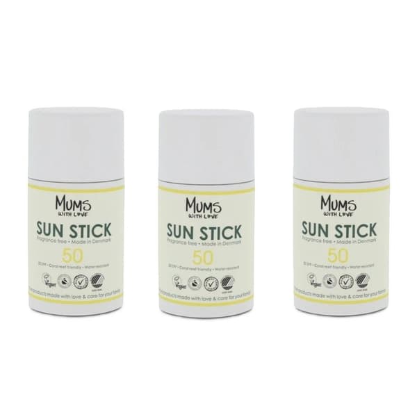 Sun Stick SPF50 Sensitive Skin UVA & UVB 15ml x 3 By Mums With Love