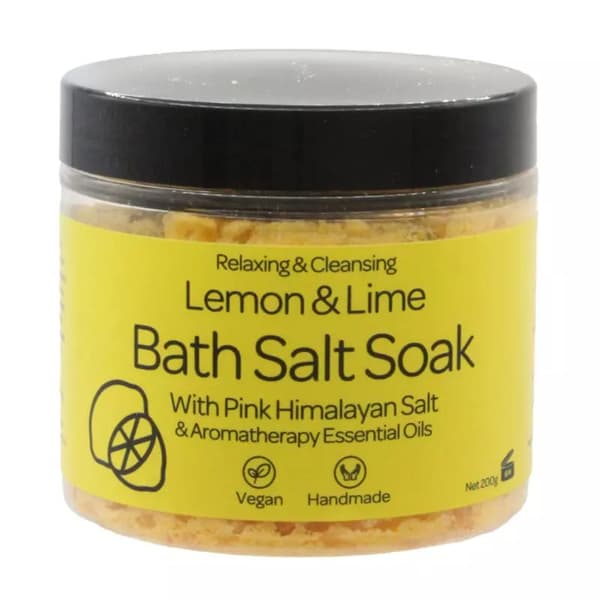 Bath Salts Bathable Lemon & Lime Vegan Bath Salt Pink Himalayan Aromatherapy