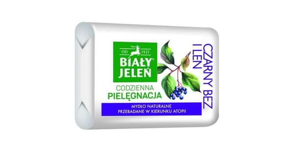 Naturlig tvål svart fläder och lin 100g BIAŁY JELEŃ