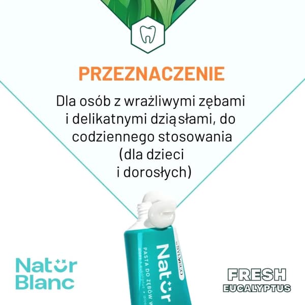 Natur Blanc FRESH EUCALYPTUS Tandkräm för känsliga tänder / SYLVEC