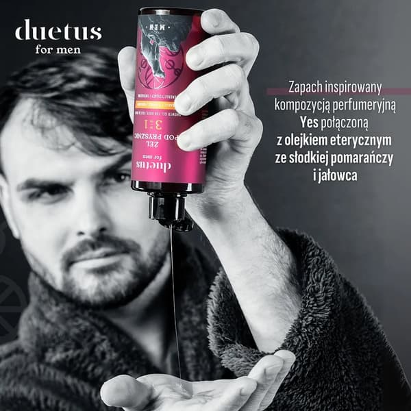 DUETUS FOR MEN 3-i-1 Energigivende Shower Gel JA 300 ml