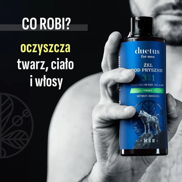 DUETUS FOR MEN 3in1 ravitseva suihkugeeli ONEMILLION 300 ml