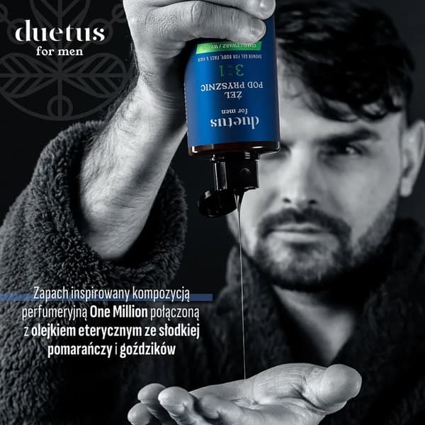 DUETUS FOR MEN 3in1 ravitseva suihkugeeli ONEMILLION 300 ml