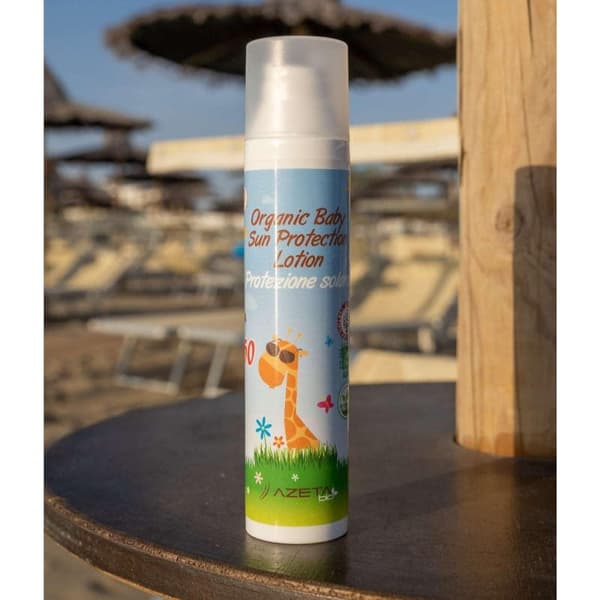 Luomumaito, aurinkovoide mineraalisuodattimilla SPF 50+ lapsille 0kk+ 100 ml, Azeta Bio