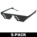 Miniatyrbillede 7 af 9: Sort Thug Life Briller Meme Solbriller Pixel Sort
