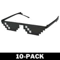 Miniatyrbillede 9 af 9: Sort Thug Life Briller Meme Solbriller Pixel Sort